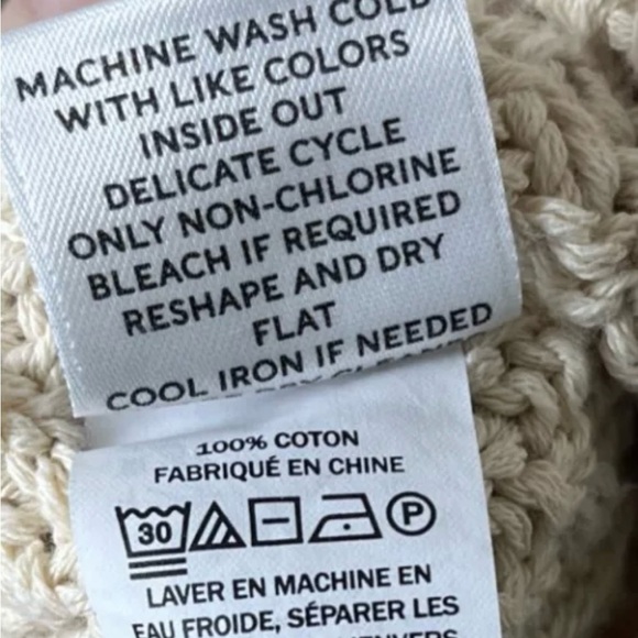 LL Bean Signature Fisherman Tunic Sweater Womens XS Chunky Cable Knit Stripes - Picture 10 of 11